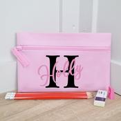 Personalised Pink Pencil Case-Initial