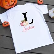 Personalised Halloween T-Shirt-Initial Pumpkin-Multiple Colours image