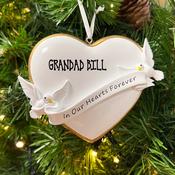In Our Hearts Forever Personalised Christmas Decoration image