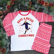 Personalised Kids Christmas Pyjamas-Have A Messi Christmas