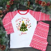 Personalised Kids Christmas Pyjamas-Nollaig Shona