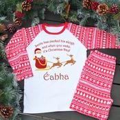 Personalised Kids Christmas Pyjamas-Santa’s Packed His Sleigh