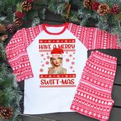 Personalised Kids Christmas Pyjamas-Swift-Mas