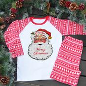 Personalised Kids Christmas Pyjamas- Traditional Santa