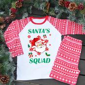 Personalised Kids Family Christmas Pyjamas-Santa Squad