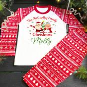 Personalised Kids Inspired Christmas Pyjamas-Mr &amp;amp; Mrs Claus Family