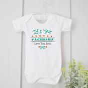 Personalised Father's Day Vest- Green It's Your First