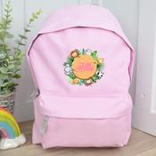 Personalised Pink School Bag-Jungle (Holds 12 Litres) image