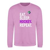 Eat Sleep Hockey Repeat Lavender Sweater image