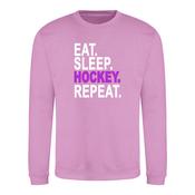 Eat Sleep Hockey Repeat Lavender Sweater