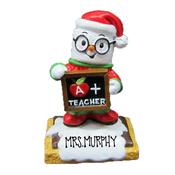 Teacher A+ Marshmallow Personalised Hanging Christmas Decoration image
