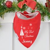 Personalised Red Billy's Bib-Christmas Tree