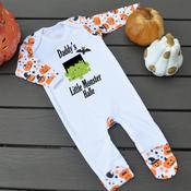 Halloween Pumpkin Baby Grow-Little Monster Design image