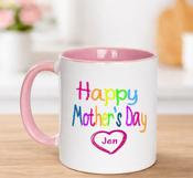 Personalised Mother’s Day Pink Mug-Crayon image