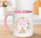 Personalised Mother’s Day Pink Mug-Bear Hug image