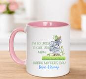 Personalised Mother’s Day Mug-Koala Blue image