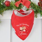 Personalised Red Billy's Bib-Mr &amp;amp; Mrs Claus