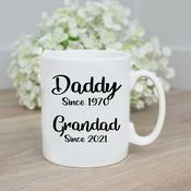 Personalised Father’s Day Mug-Daddy/Grandad Since ("First" Is Optional) image