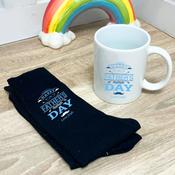 Personalised Father’s Day Mug &amp;amp; Sock Bundle -Glasses Mustache