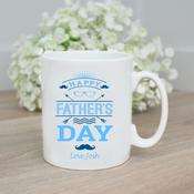 Personalised Father’s Day Mug-Glasses &amp;amp; Moustache ("First" Is Optional)