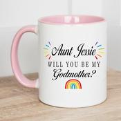 Personalised Godparent Mug-Will You Be My Godparent Colourful
