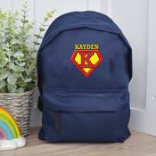 Personalised  School Bag-Super Boy (Holds 12 Litres)