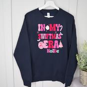 Personalised Christmas Kids/Adults Sweatshirt-In My Swiftmas Era (Red Or Navy)