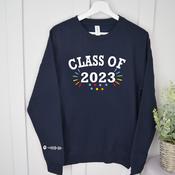 Personalised Graduation Sweatshirt-Class Of 2023 (Colourful) image