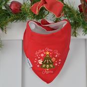 Personalised Red Billy's Bib-Nollaig Shona Duit image