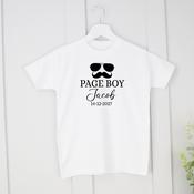 Personalised Wedding T-Shirt -Page Boy Glasses image