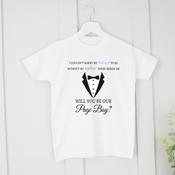 Personalised Wedding T-Shirt - Will You Be Our Page Boy? Suit image