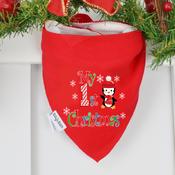 Billy's Bib-Red Colourful New Penguin 1st Christmas