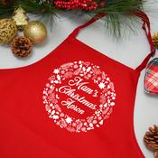 Personalised Christmas Apron-Christmas Wreath (Adult) image