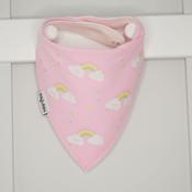 Billy's Bib-Rainbow Clouds Pink Bib image