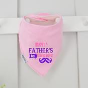 Personalised Father's Day Billy's Bib-Green &amp;amp; Blue Moustache