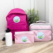 Personalised School Bundle (school bag, lunch bag, pencil case &amp;amp; bottle) - GAA (Pink)