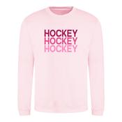 Hockey Hockey Hockey Pink Sweater with Pink