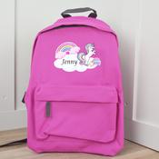 Personalised Pink School Bag-Unicorn(Holds 12 Litres) image