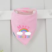 Personalised Billy's Bib-Pink Rainbow