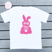 Personalised Easter T-Shirt- Easter Bunny Silhouette image