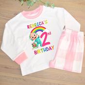 Personalised Kids Pyjamas-Coco (Pink) image