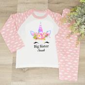 Personalised Sibling Kids Pyjamas-Unicorn Sister image