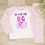 Personalised Sibling Kids Pyjamas-Only Child Big Sister image