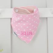 Personalised Billy's Bib-Pink Clouds (Embroidered) image