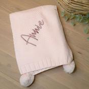Nova Knit Pink Blanket-Personalised image