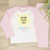 Personalised Kids Pyjamas-Shine Bright (Blue Or Pink) image