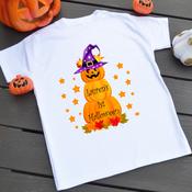 Personalised Halloween T-Shirt-Pumpkin Stack 1st Halloween(3-6 months-2-3y) image