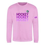 Hockey Hockey Hockey Lavender Sweater with Purple