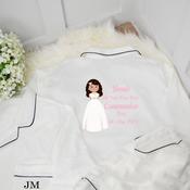 Personalised Kids Communion Satin Pyjamas-New Communion Girl