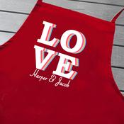 Personalised Valentines Apron-LOVE image